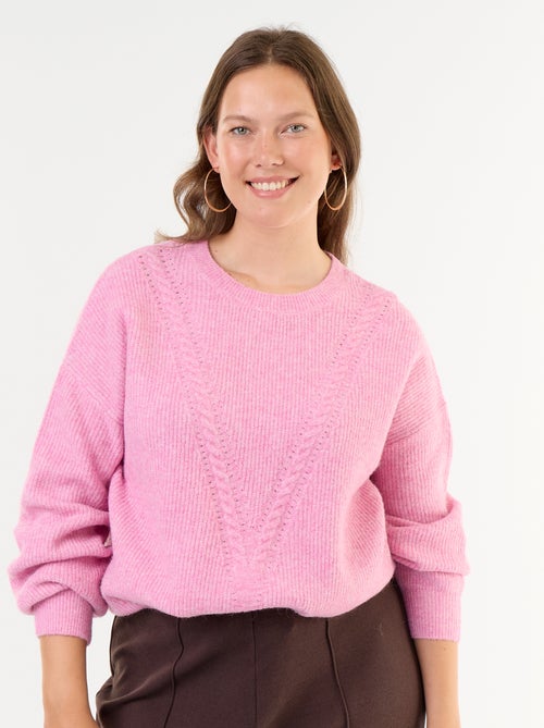 Pull maille torsadée - Kiabi