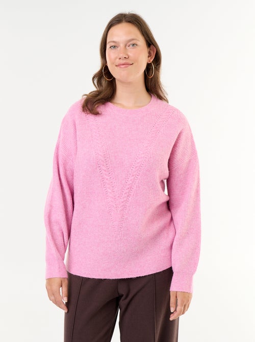 Pull maille torsadée - Kiabi