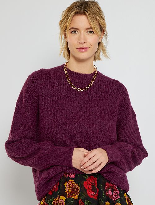 Pull maille tricot                                                                 violet 

