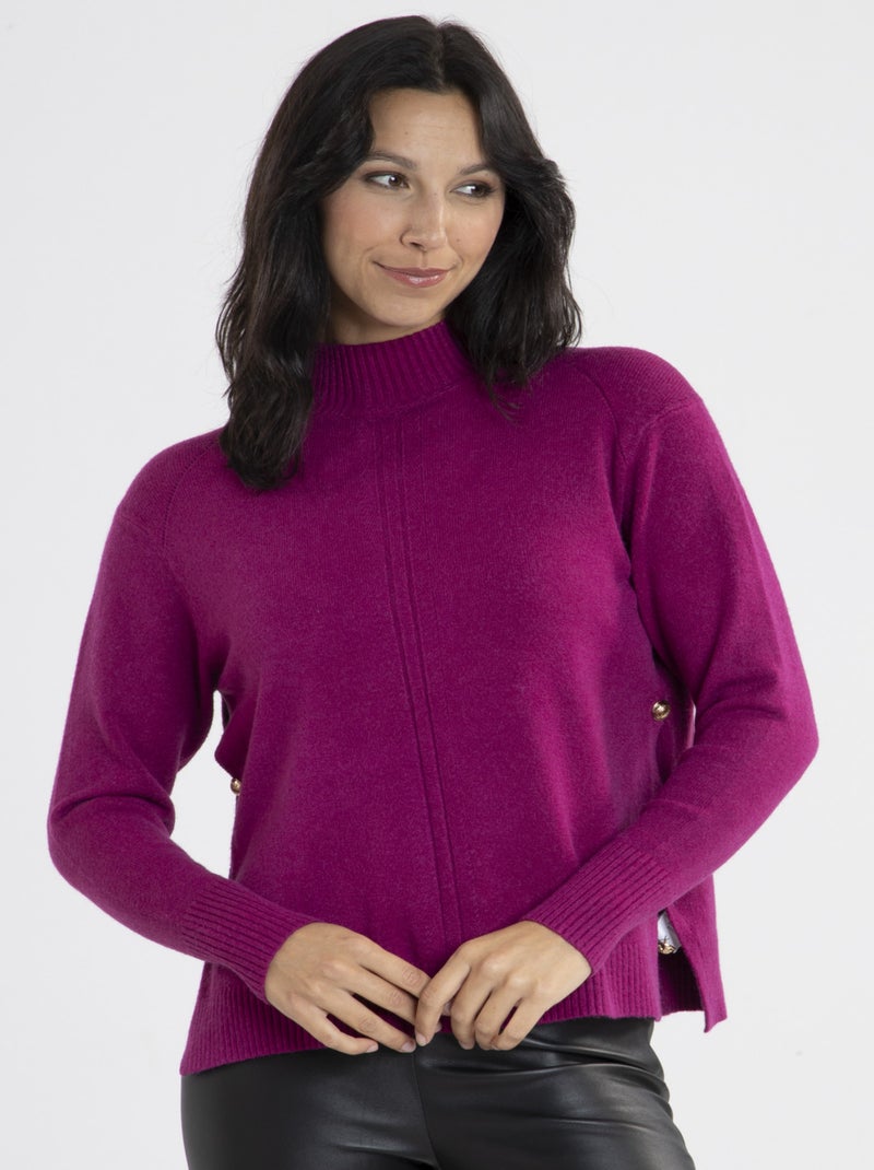 Pull Malo  | Gerard Pasquier Avec Col Cheminée | Gerard Pasquier Rose fushia - Kiabi