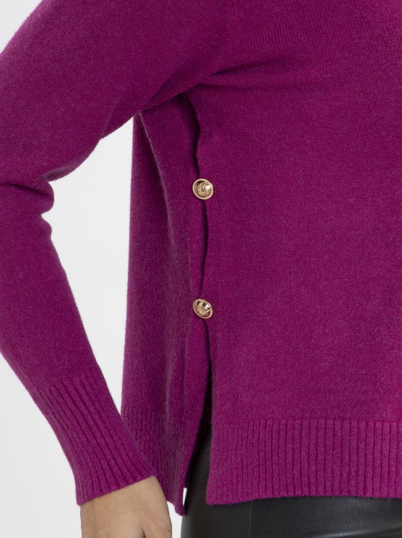 Pull Malo  | Gerard Pasquier Avec Col Cheminée | Gerard Pasquier Rose fushia - Kiabi