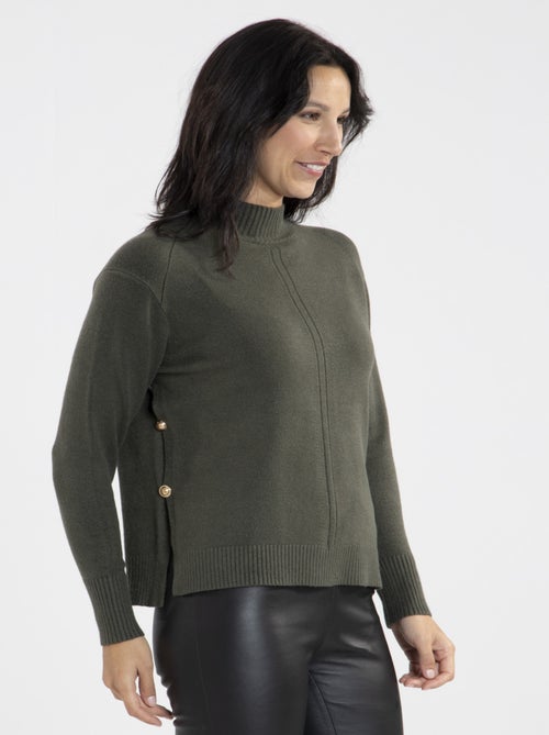 Pull Malo Kaki Pulls cheminée - Kiabi