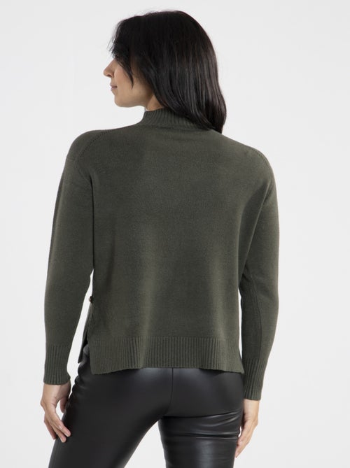 Pull Malo Kaki Pulls cheminée - Kiabi