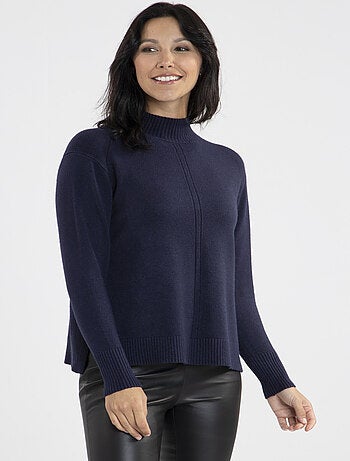 Pull Malo Navy | Gerard Pasquier Avec Col Cheminée | Gerard Pasquier