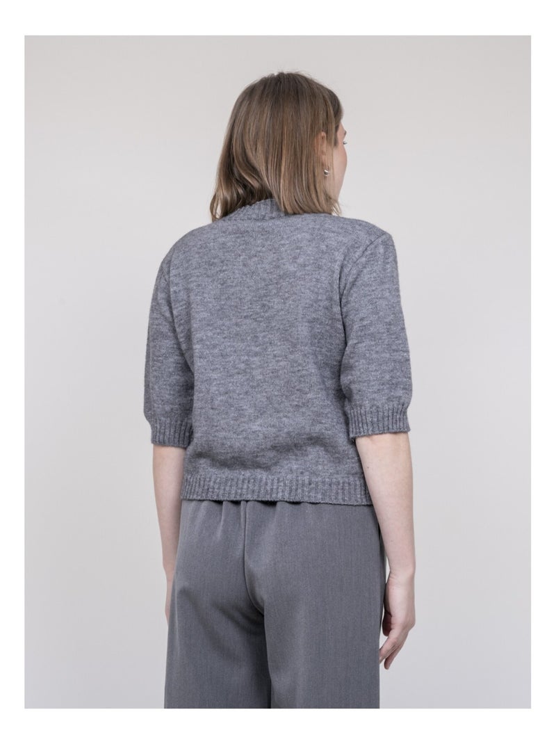 Pull manche courte KERLAZ Gris - Kiabi