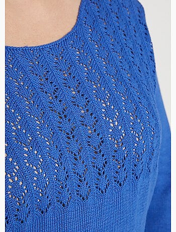 Pull manches 3/4 ajouré - Afibel