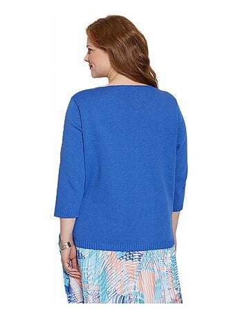 Pull manches 3/4 ajouré - Afibel