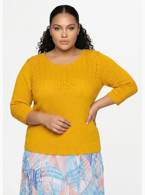 Pull manches 3/4 ajouré - Afibel - Kiabi