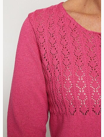 Pull manches 3/4 ajouré - Afibel
