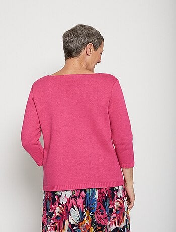 Pull manches 3/4 ajouré