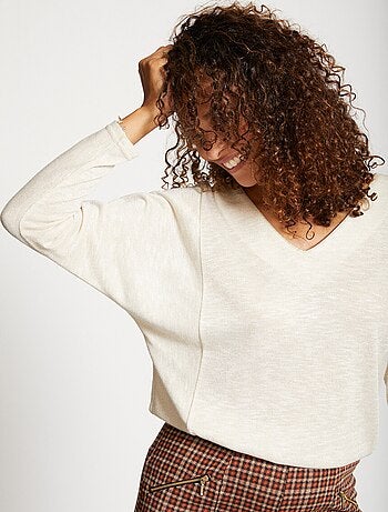 Pull manches 3/4 façon crochet