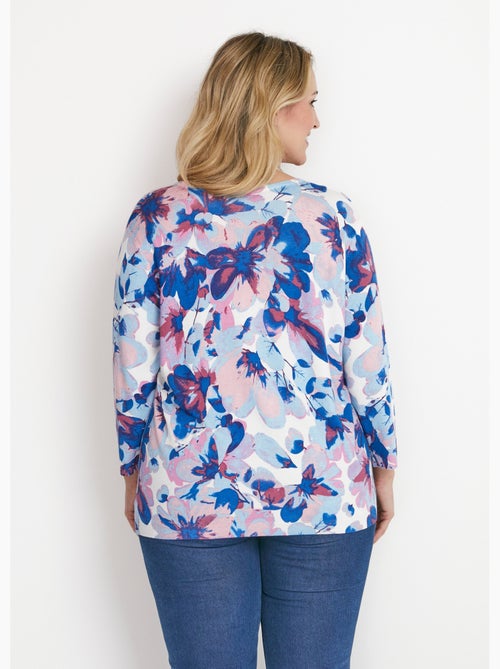 Pull manches 3/4 imprimé floral - Afibel - Kiabi