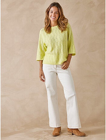 Pull manches au coude 5% laine - DAXON