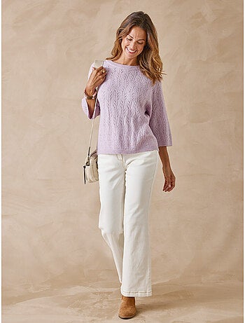 Pull manches au coude 5% laine - DAXON