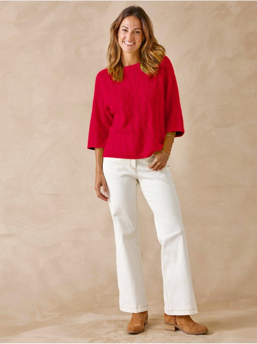 Pull manches au coude 5% laine - DAXON - Kiabi