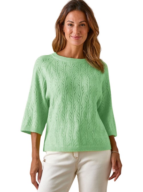 Pull manches au coude 5% laine - DAXON - Kiabi