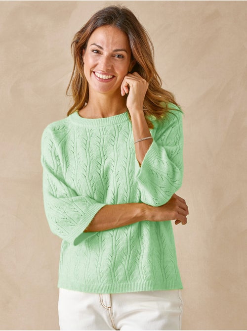 Pull manches au coude 5% laine - DAXON - Kiabi