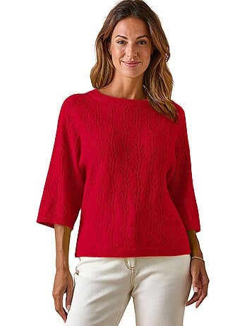 Pull manches au coude 5% laine