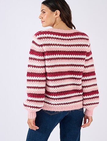 Pull manches ballon rayé - Damart