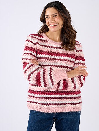 Pull manches ballon rayé - Damart