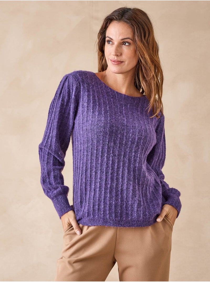 Pull manches bouffantes - DAXON Violet - Kiabi