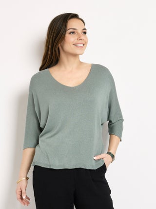 Pull manches chauve souris fine jauge