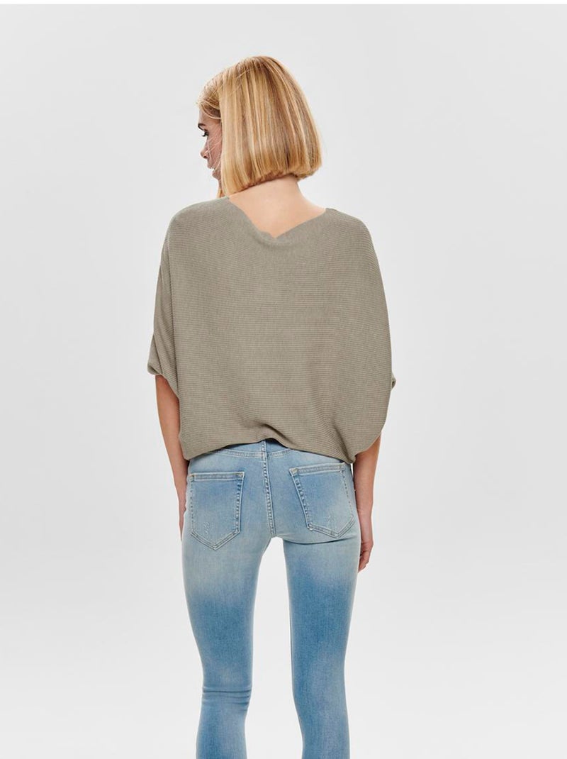 Pull manches chauve souris 'JDY' MARRON - Kiabi