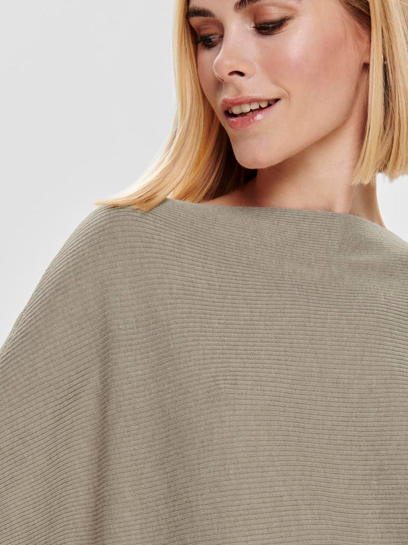 Pull manches chauve souris 'JDY' MARRON - Kiabi