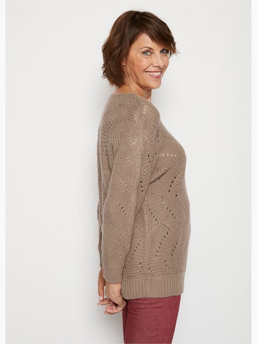 Pull manches chauve-souris maille fantaisie - Afibel - Kiabi