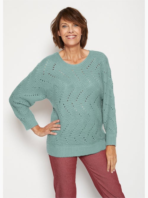 Pull manches chauve-souris maille fantaisie - Afibel - Kiabi