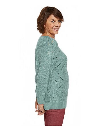 Pull manches chauve-souris maille fantaisie