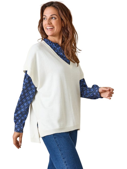 Pull manches courtes 30% laine mérinos - DAXON - Kiabi