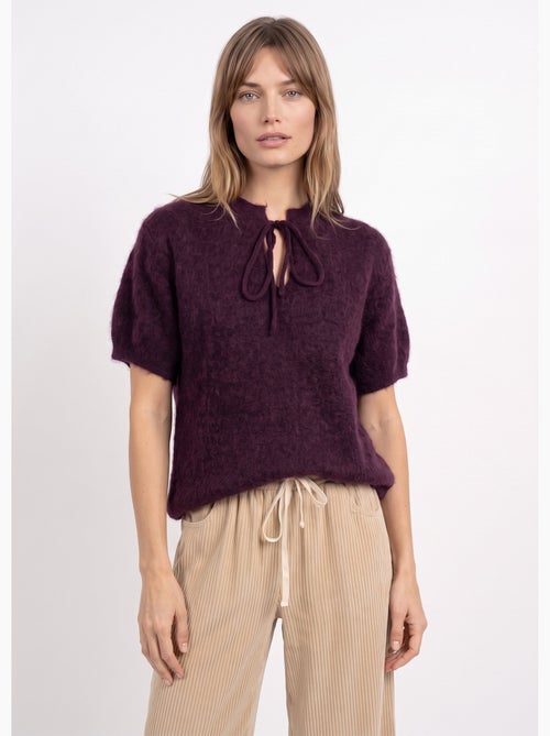 Pull manches courtes doux avec laine - afibel - Kiabi Pull manches courtes doux avec laine - afibel - Kiabi