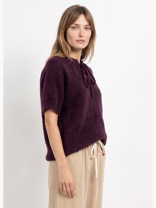 Pull manches courtes doux avec laine - afibel - Kiabi Pull manches courtes doux avec laine - afibel - Kiabi