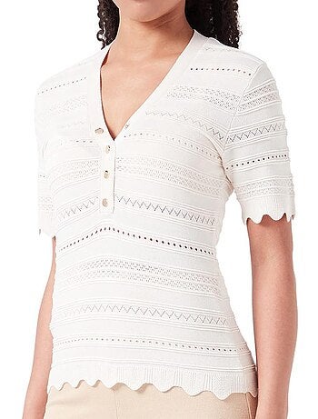 Pull Manches courtes Fuchsia Femme Morgan ISHI