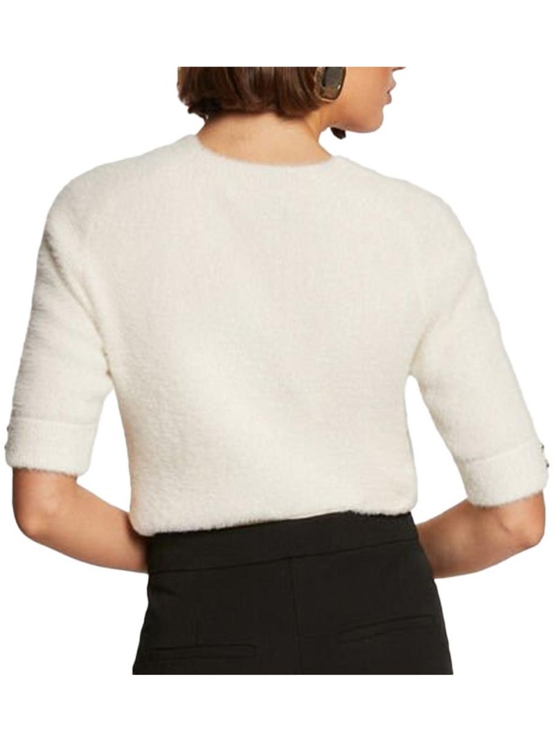 Pull Manches Courtes  Femme Morgan MTOM Ecru - Kiabi