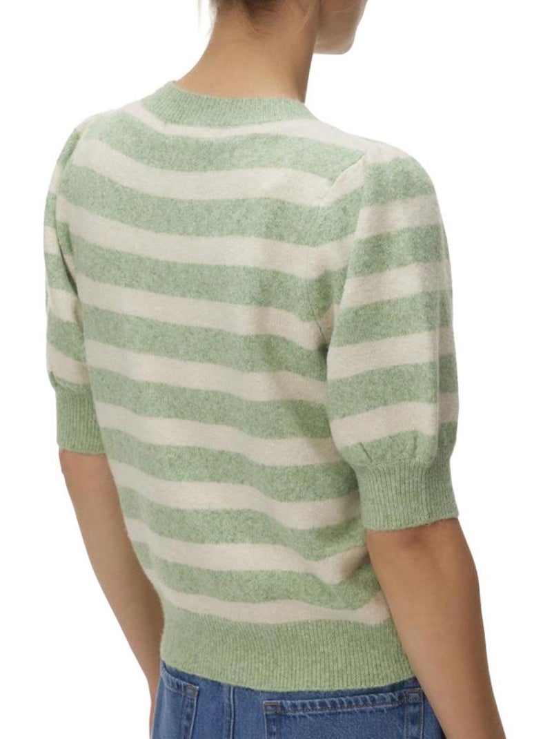Pull Manches Courtes Femme Vero Moda Vert - Kiabi