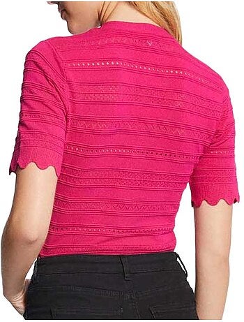Pull Manches courtes Fuchsia Femme Morgan ISHI