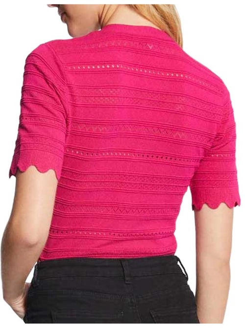 Pull Manches courtes Fuchsia Femme Morgan ISHI - Kiabi