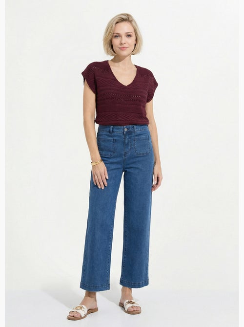 Pull manches courtes grosse maille - Afibel - Kiabi