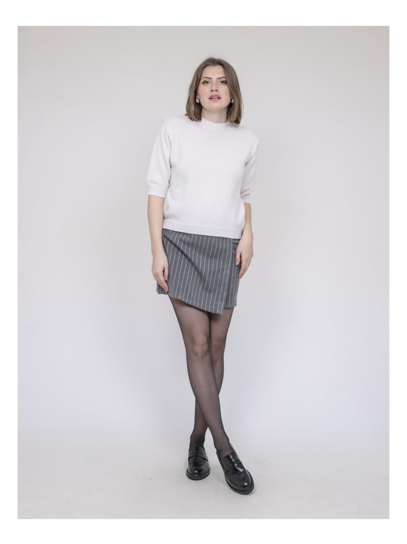 Pull manches courtes kerlaz Ecru - Kiabi