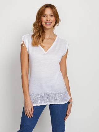 Pull manches courtes kimono