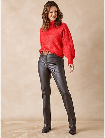 Pull manches fantaisie col montant