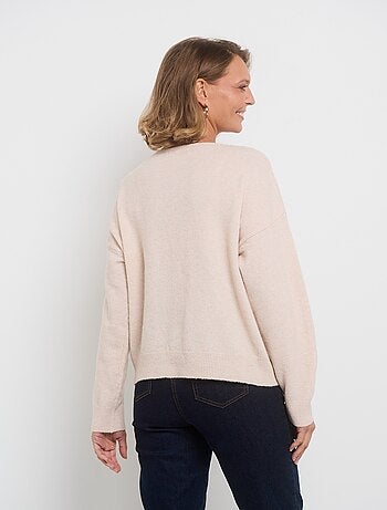Pull manches longues broderie c¿ur