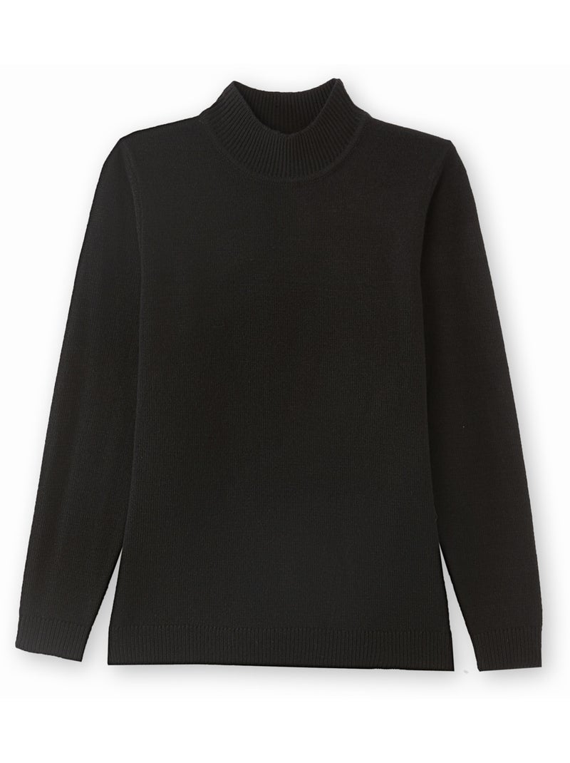 Pull manches longues col montant - DAXON Noir Noir - Kiabi