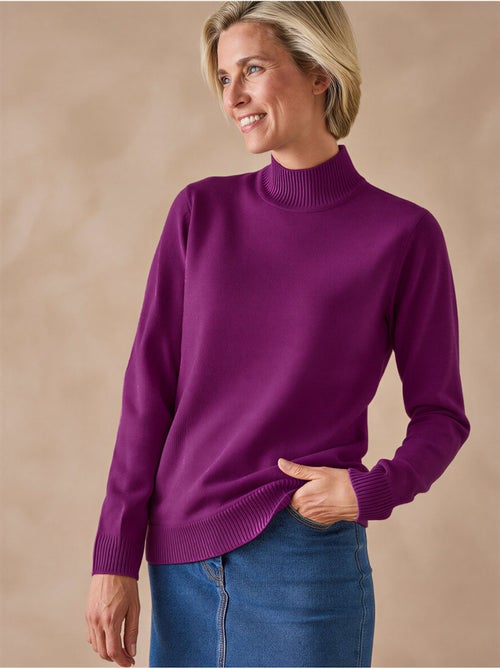 Pull manches longues col montant - DAXON - Kiabi