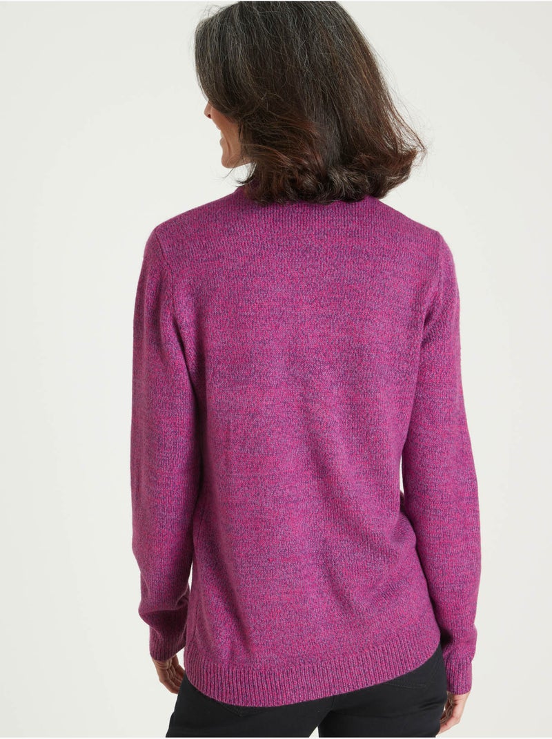 Pull manches longues col montant - DAXON Violet - Kiabi