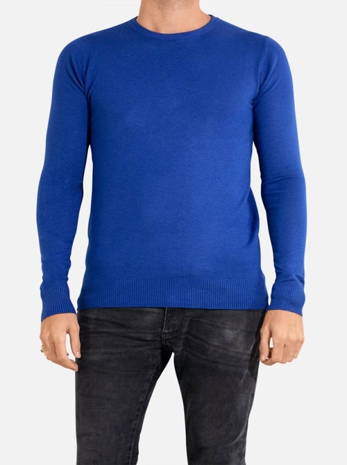 Pull manches longues col rond Kebello - Kiabi