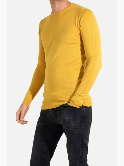Pull manches longues col rond Kebello - Kiabi
