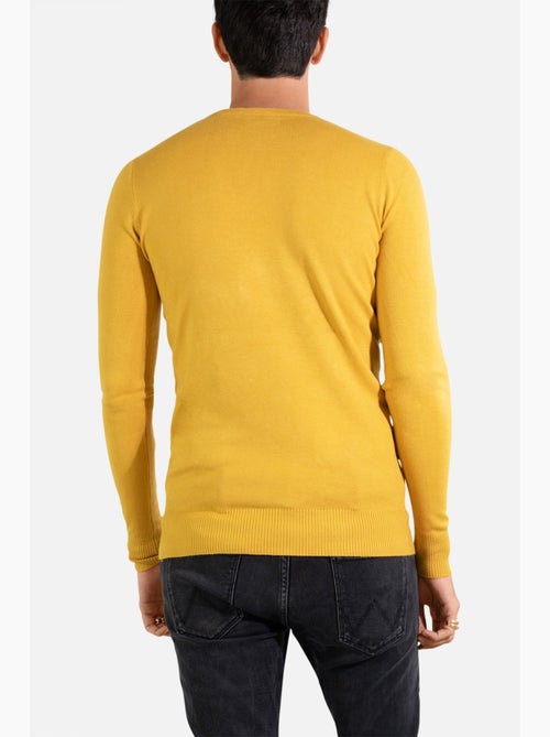 Pull manches longues col rond Kebello - Kiabi